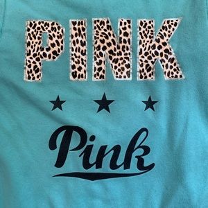 Victoria’s Secret PINK Leopard/Mint Zip-Up Hoodie